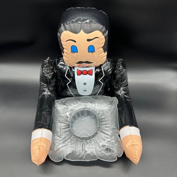 Vintage Unsinkable Drinkable Butler Pool Float Inflatable Drink Holder 1970s Kit - Picture 2 of 11